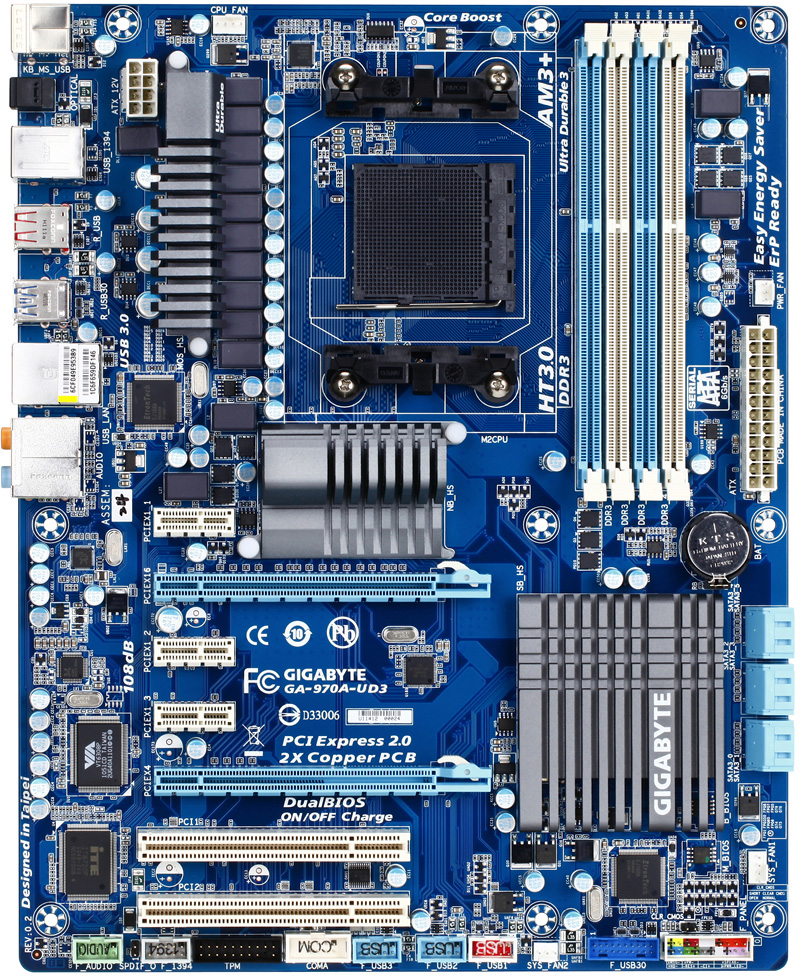 Gigabyte GA970AUD3 Rev. 1.0 Motherboard Specifications On MotherboardDB
